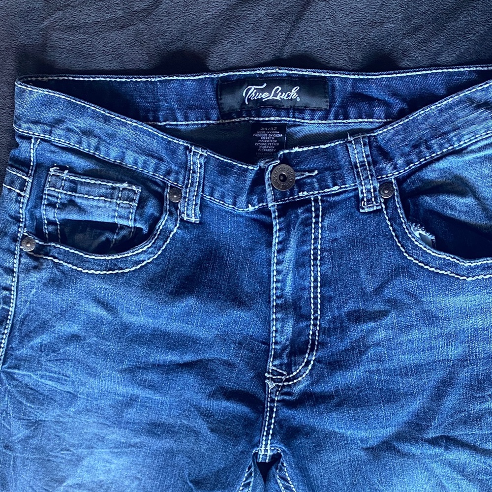 True Religion Men's Blue Relaxed Jeans